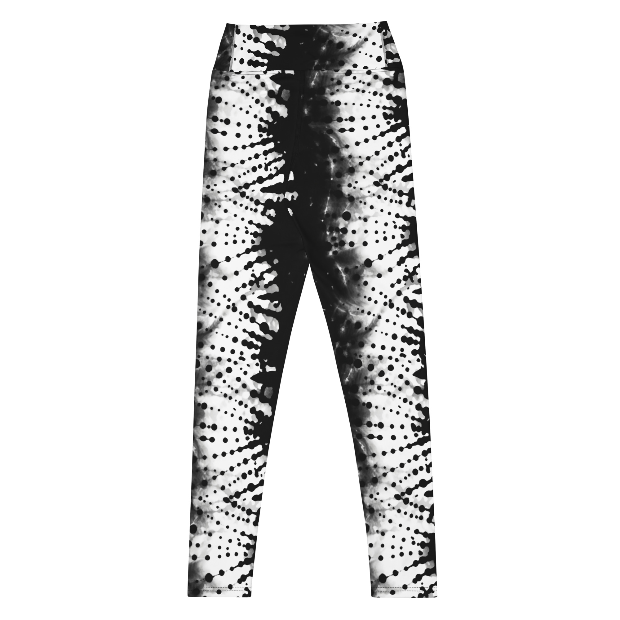 Black & White Ink Stripes Leggings - Image 4