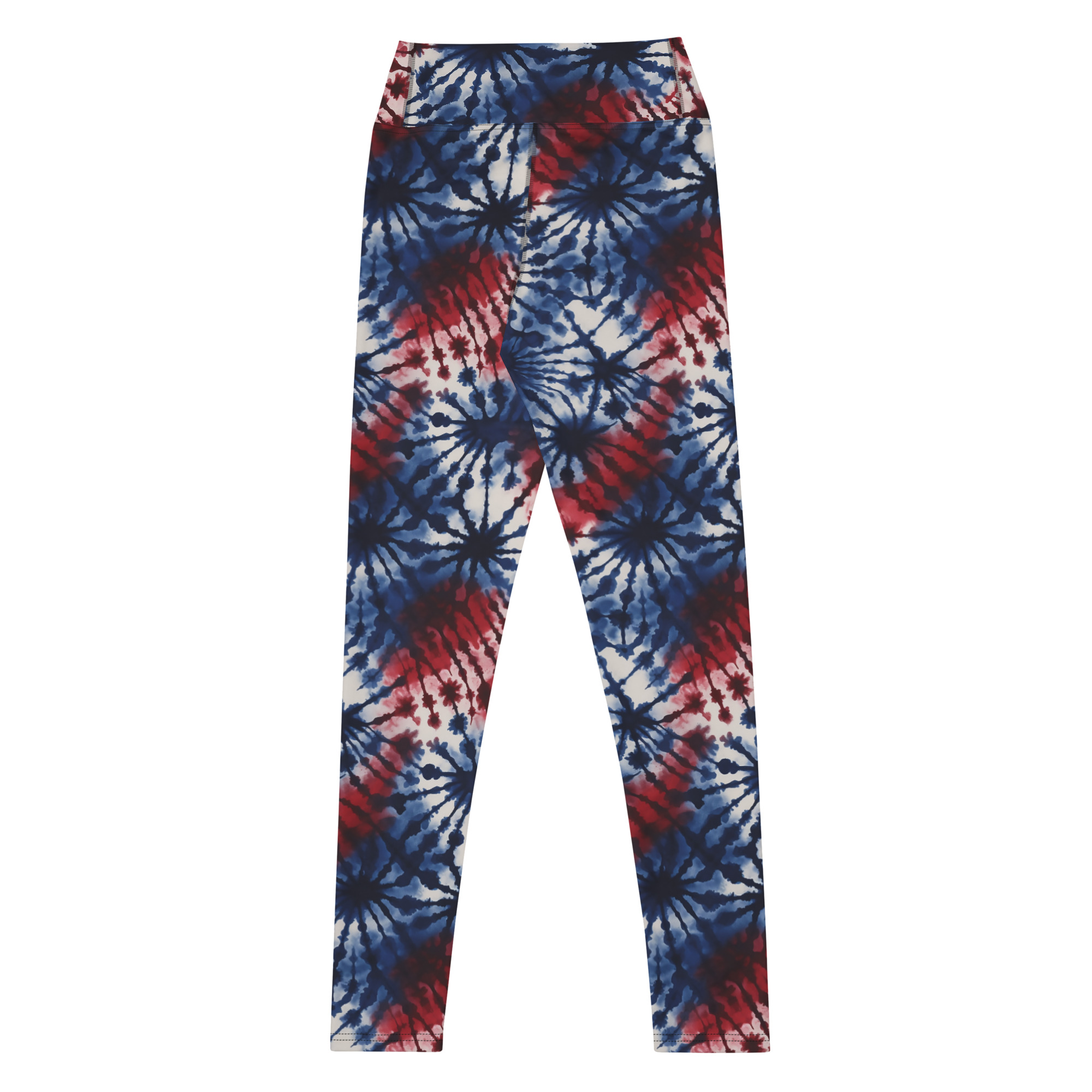 Red White & Blue Tie Dye Leggings - Image 4