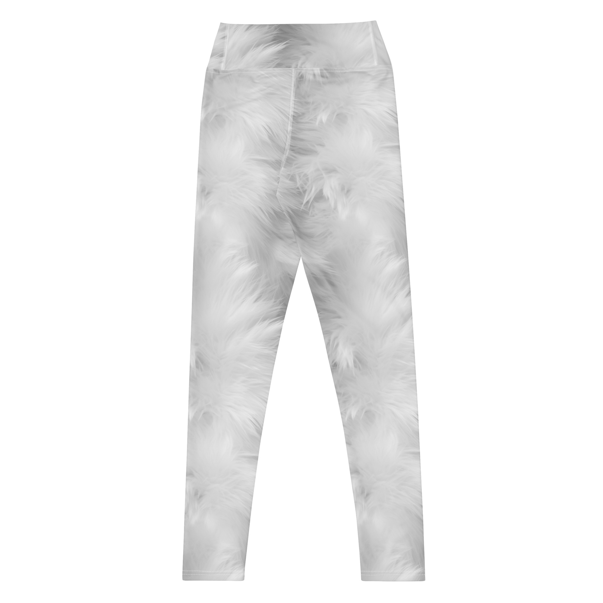 Fluffy White Fur Leggings - Image 4