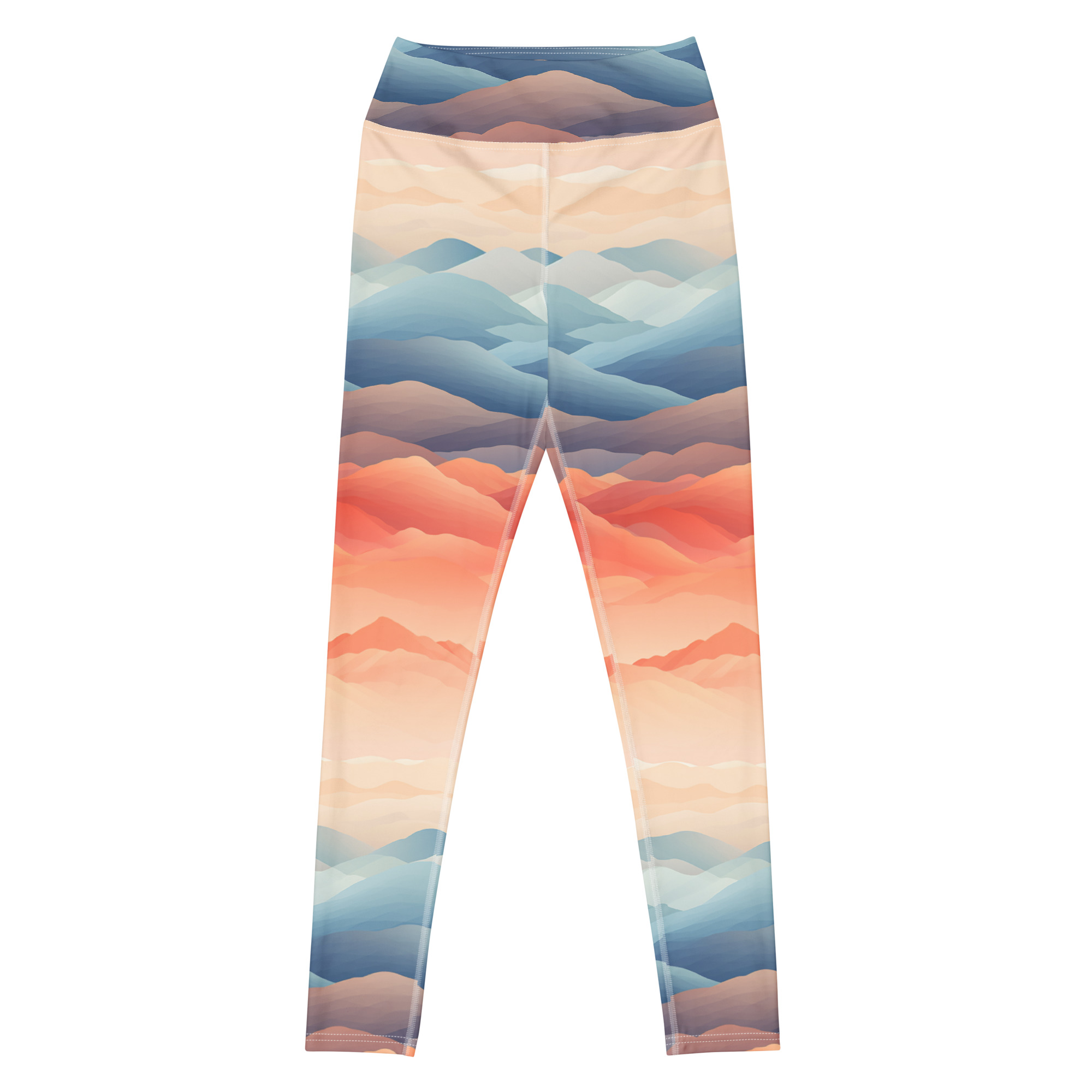 Pastel Sunrise Mountainscape Leggings - Image 3