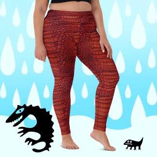 Red Allligator Leggings