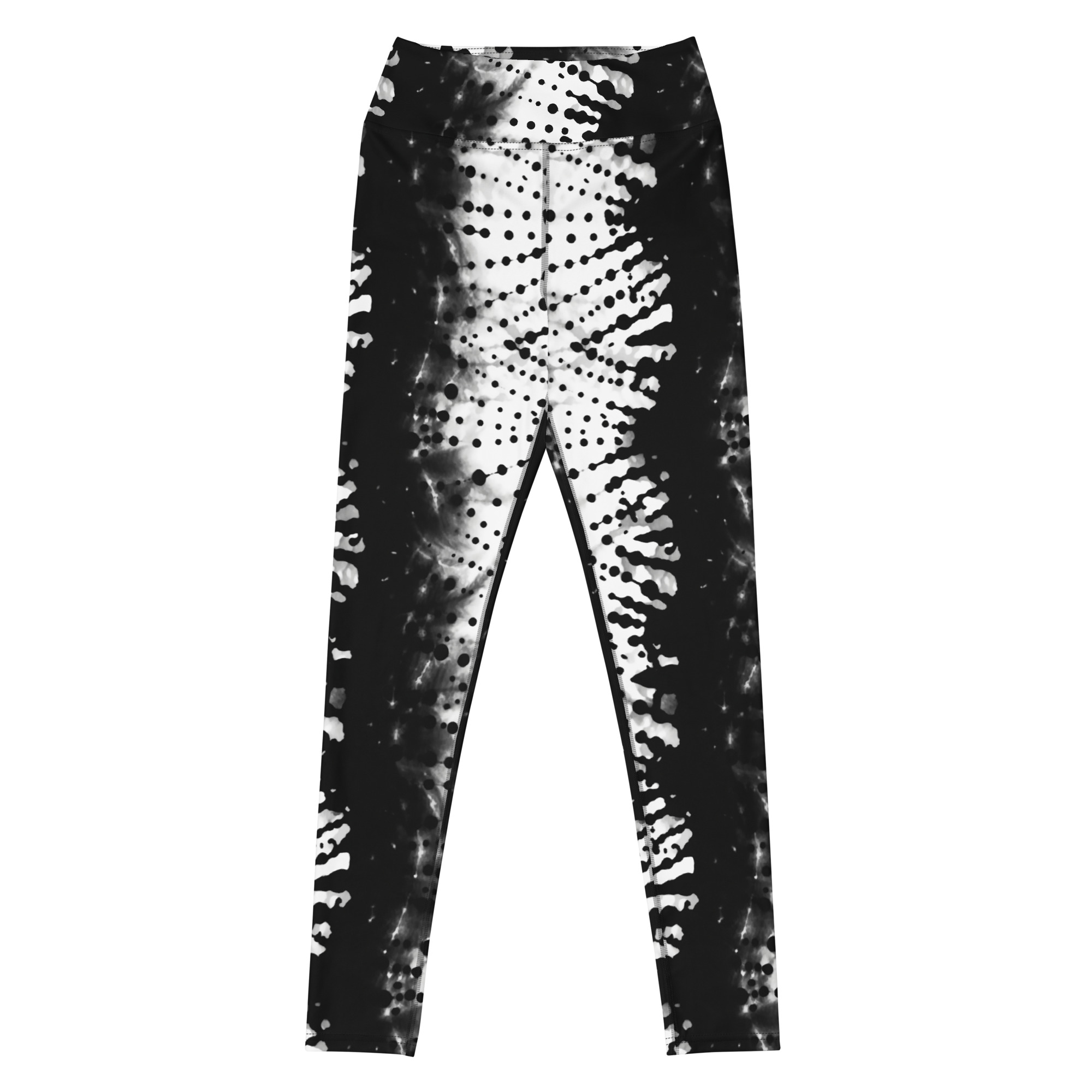 Black & White Ink Stripes Leggings - Image 3