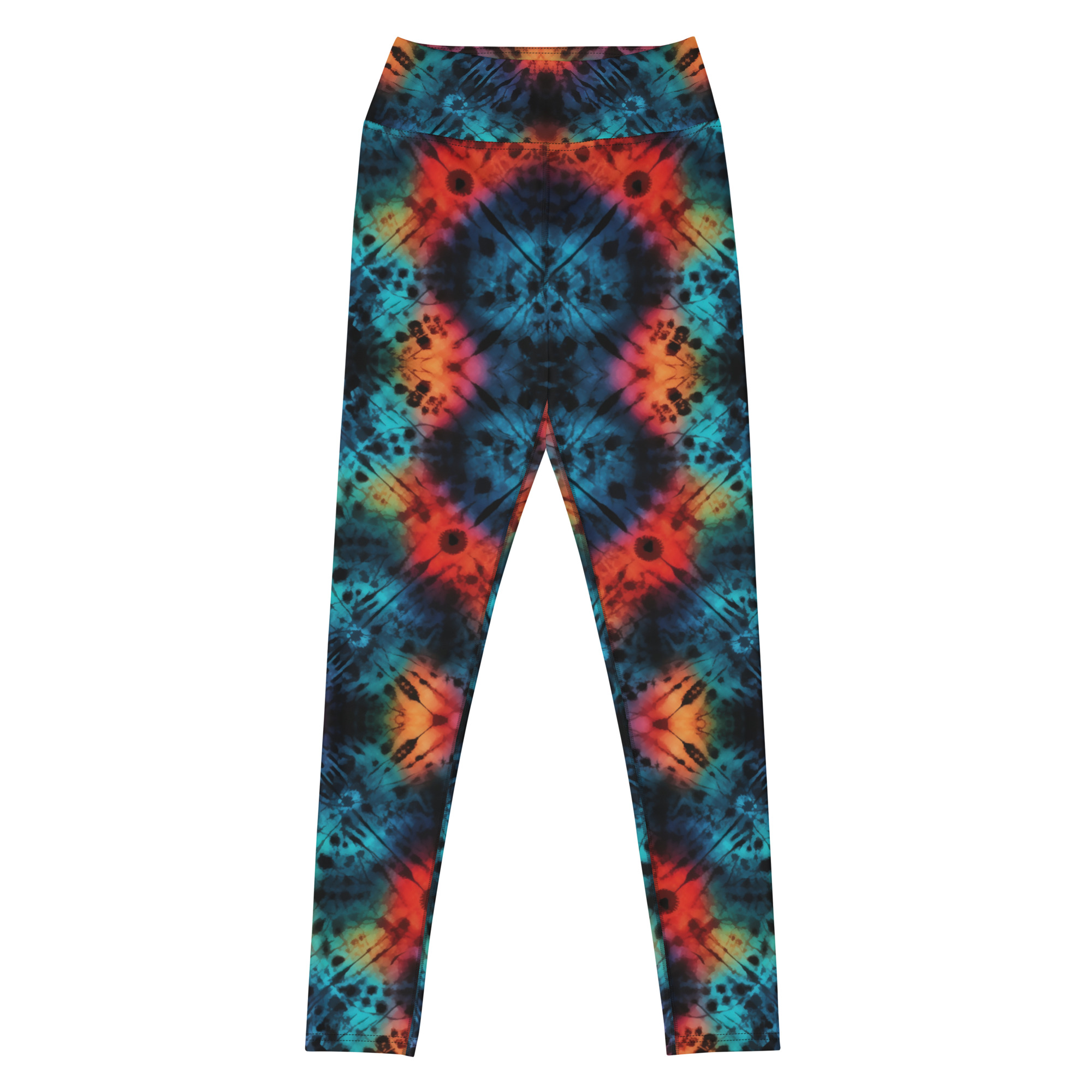 Dark Rainbow Tie Dye Leggings - Image 3