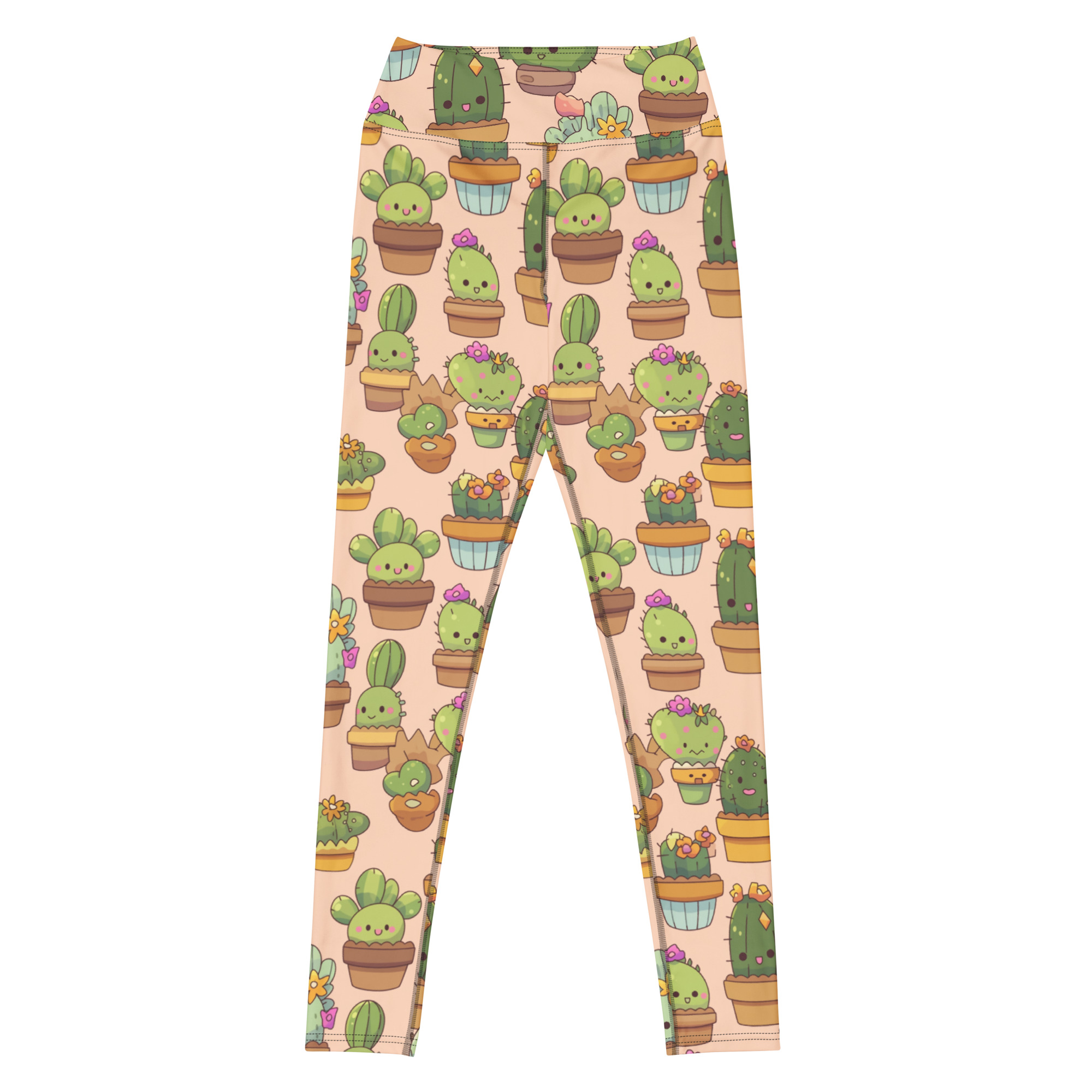 Smiling Cactus Garden Leggings - Image 3