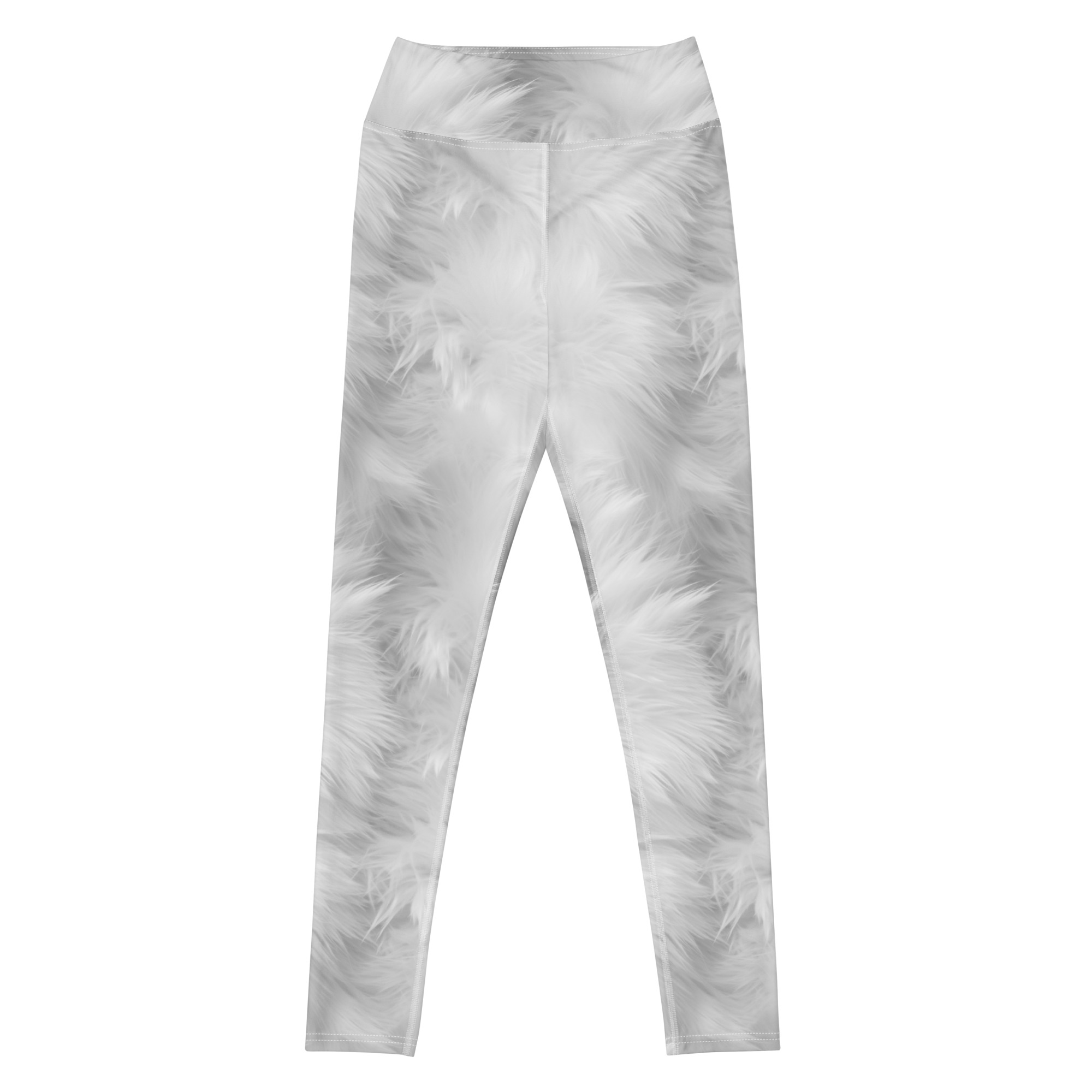 Fluffy White Fur Leggings - Image 3