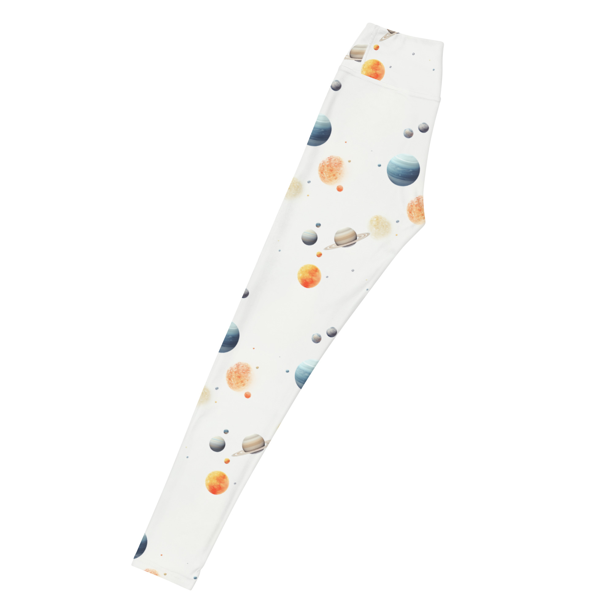 Planets In A White Sky Leggings - Image 5
