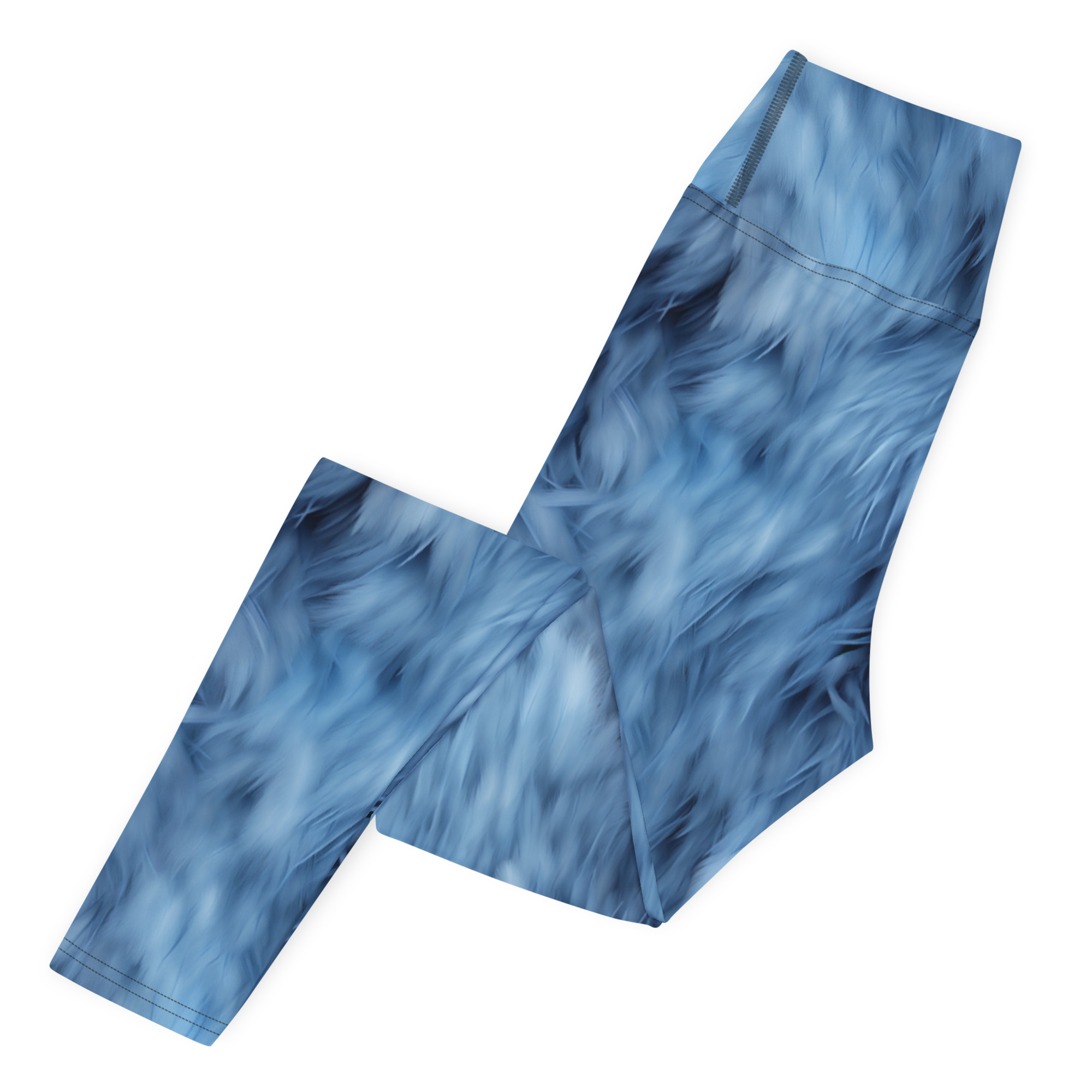 Soft Blue Feathers Leggings - Image 6