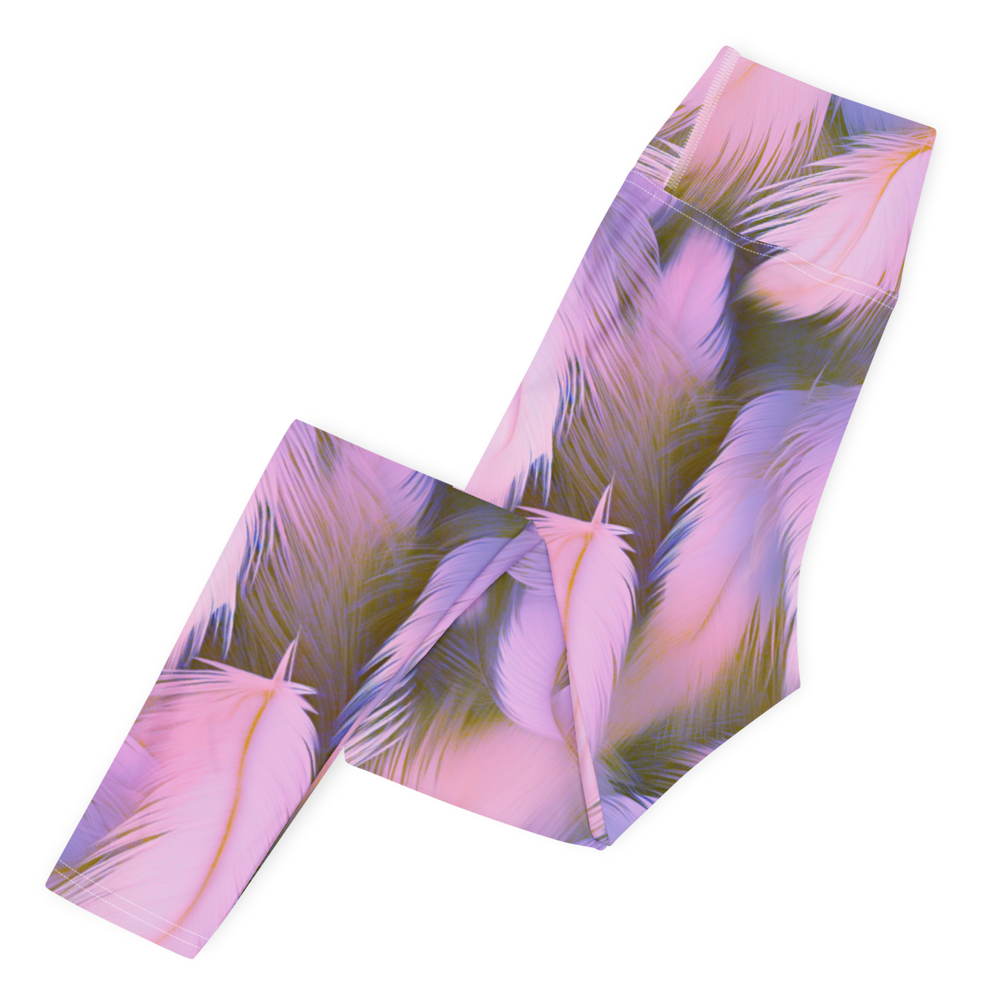 Purple and Pink Feathers Leggings - Image 6
