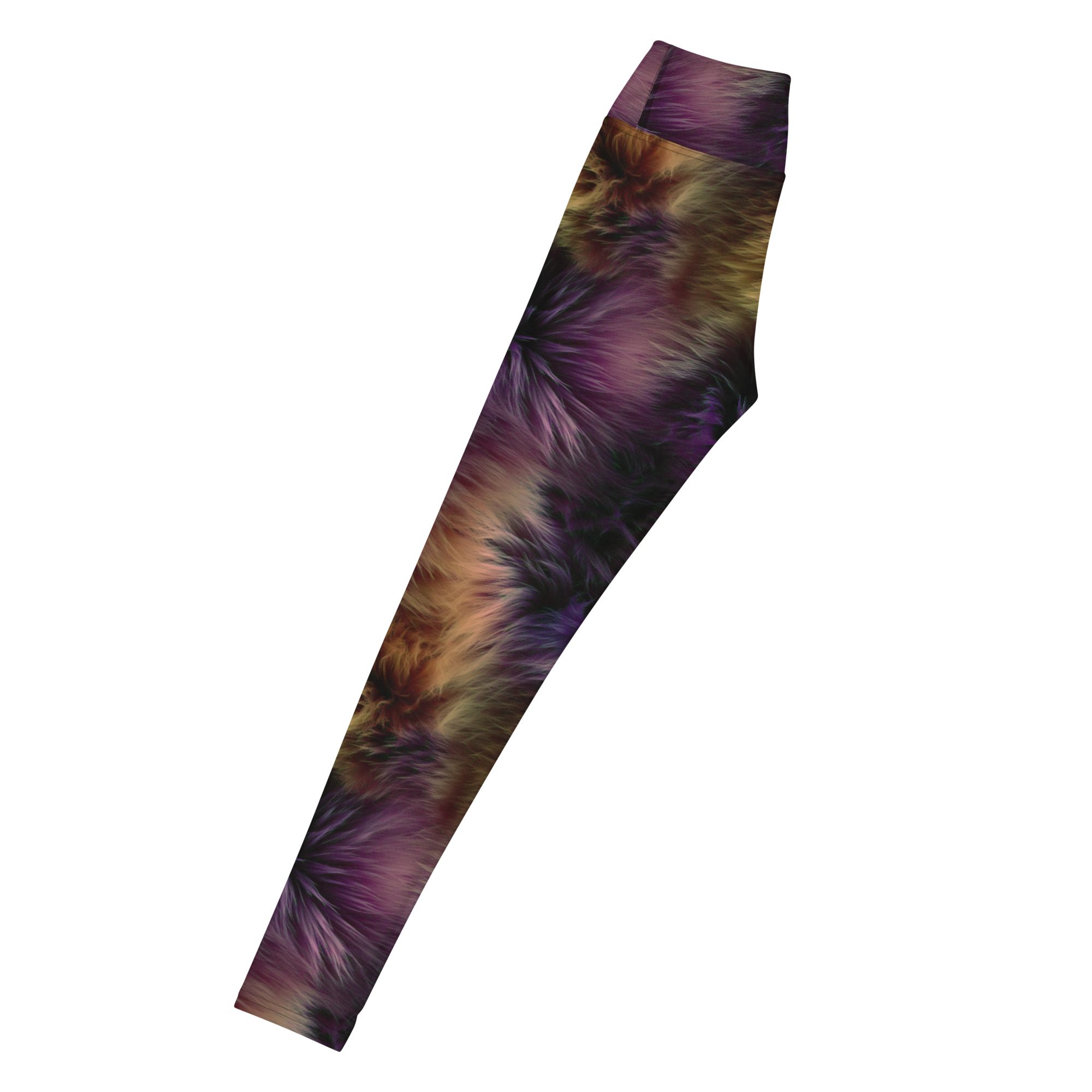 Dark Multicolor Fur Leggings - Image 5
