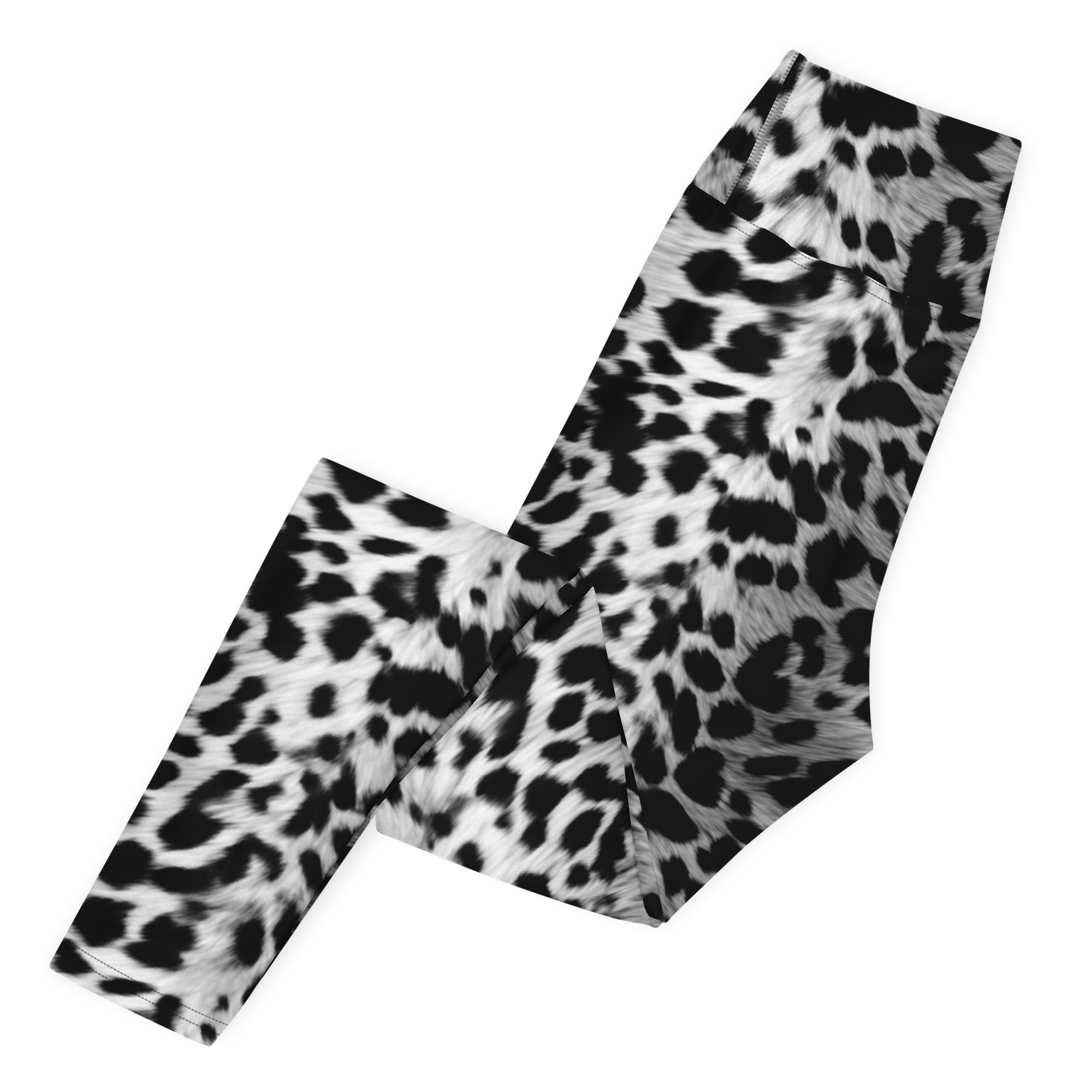 White Leopard Fur Leggings - Image 6