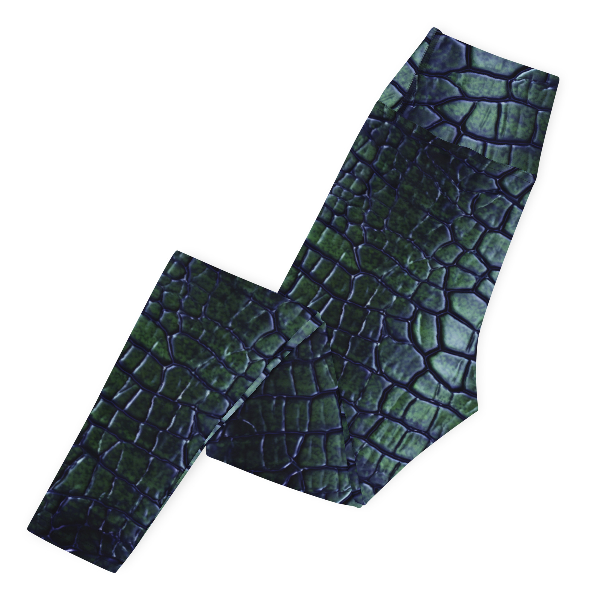 Purple & Green Crocodile or Alligator Leggings - Image 6