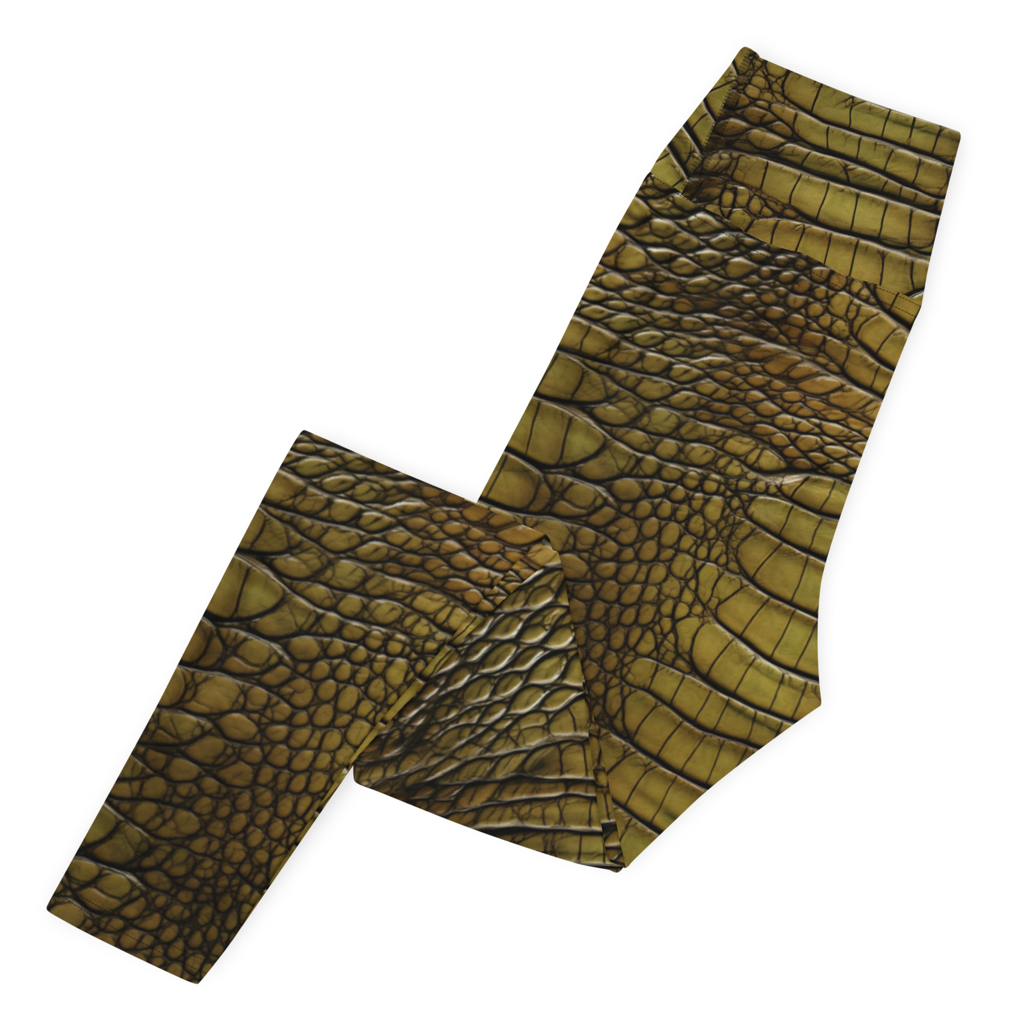 Green Crocodile or Alligator Leggings - Image 6