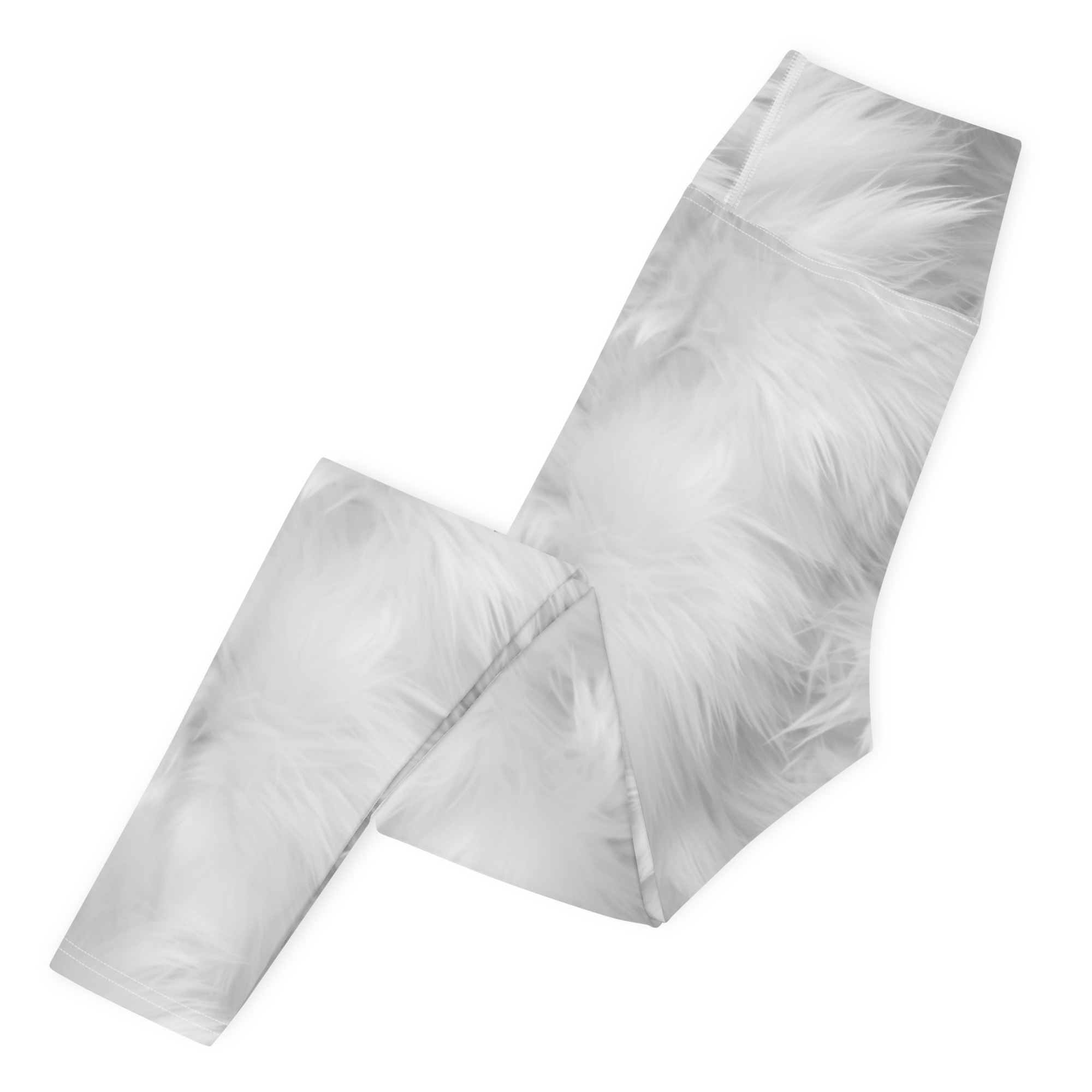 Fluffy White Fur Leggings - Image 6