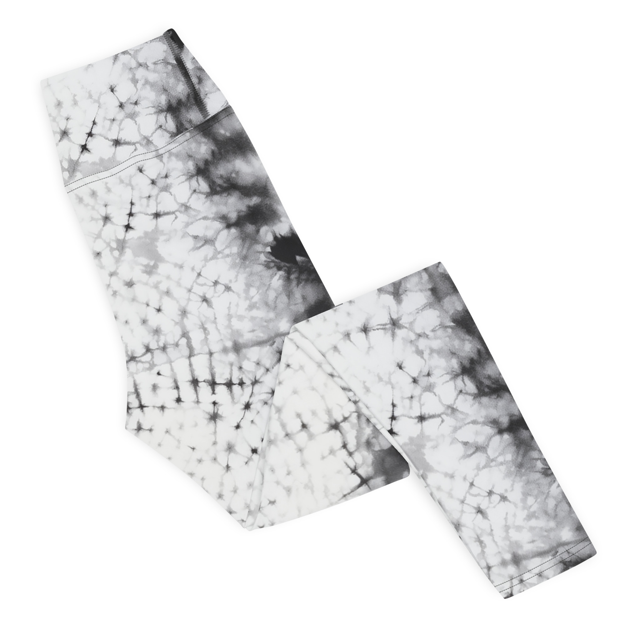 Black & White Tie Dye Stripe Leggings