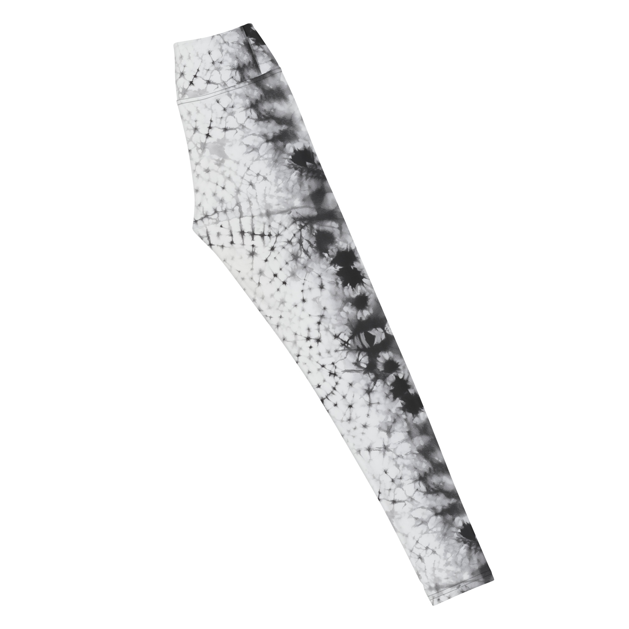 Black & White Tie Dye Stripe Leggings - Image 7