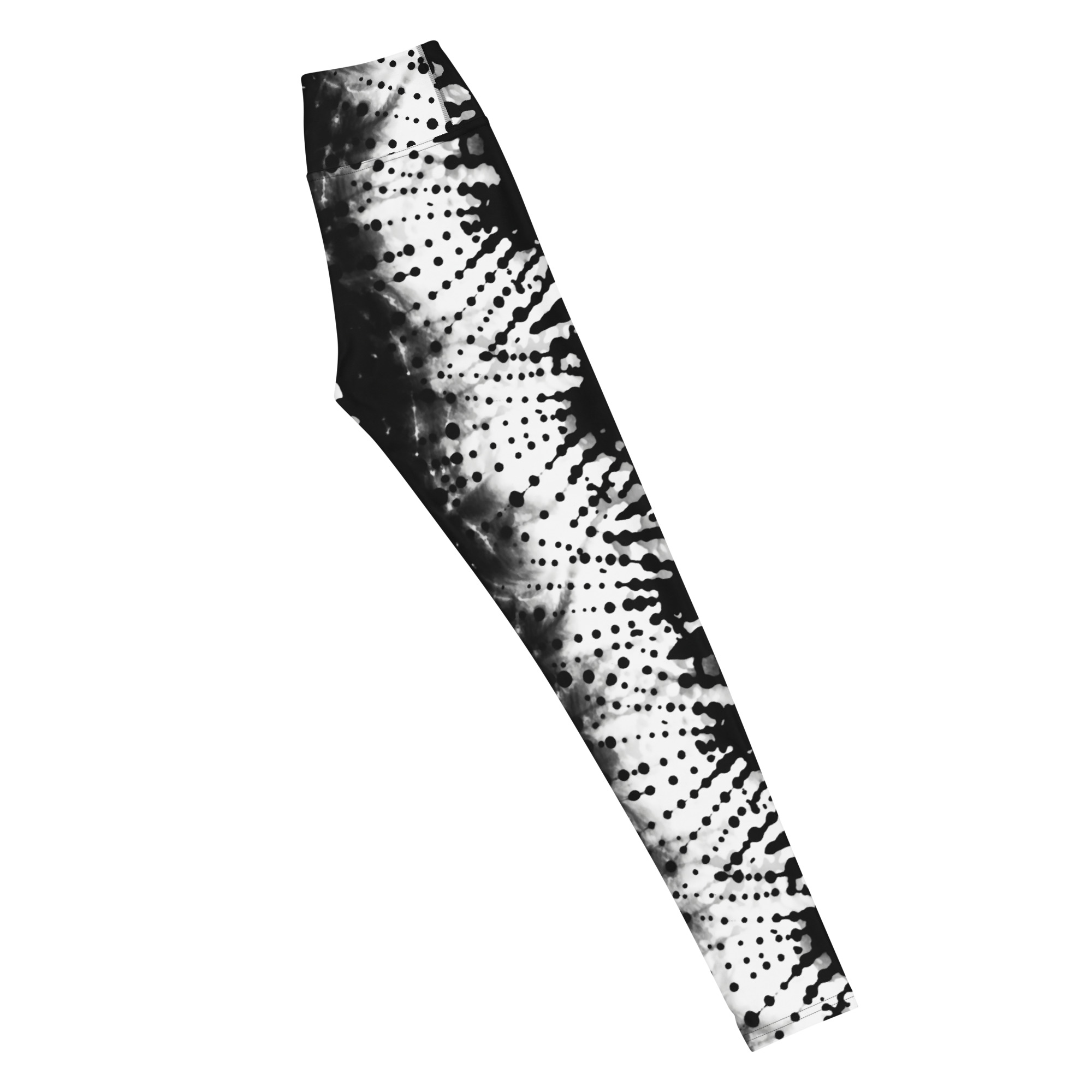 Black & White Ink Stripes Leggings - Image 7