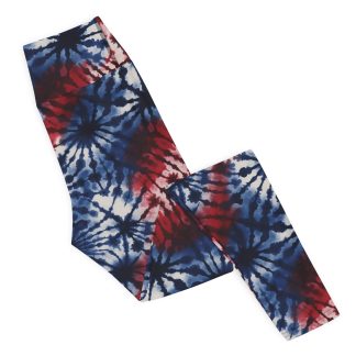 Red White & Blue Tie Dye Leggings
