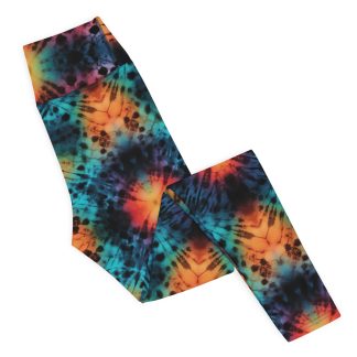 Dark Rainbow Tie Dye Leggings