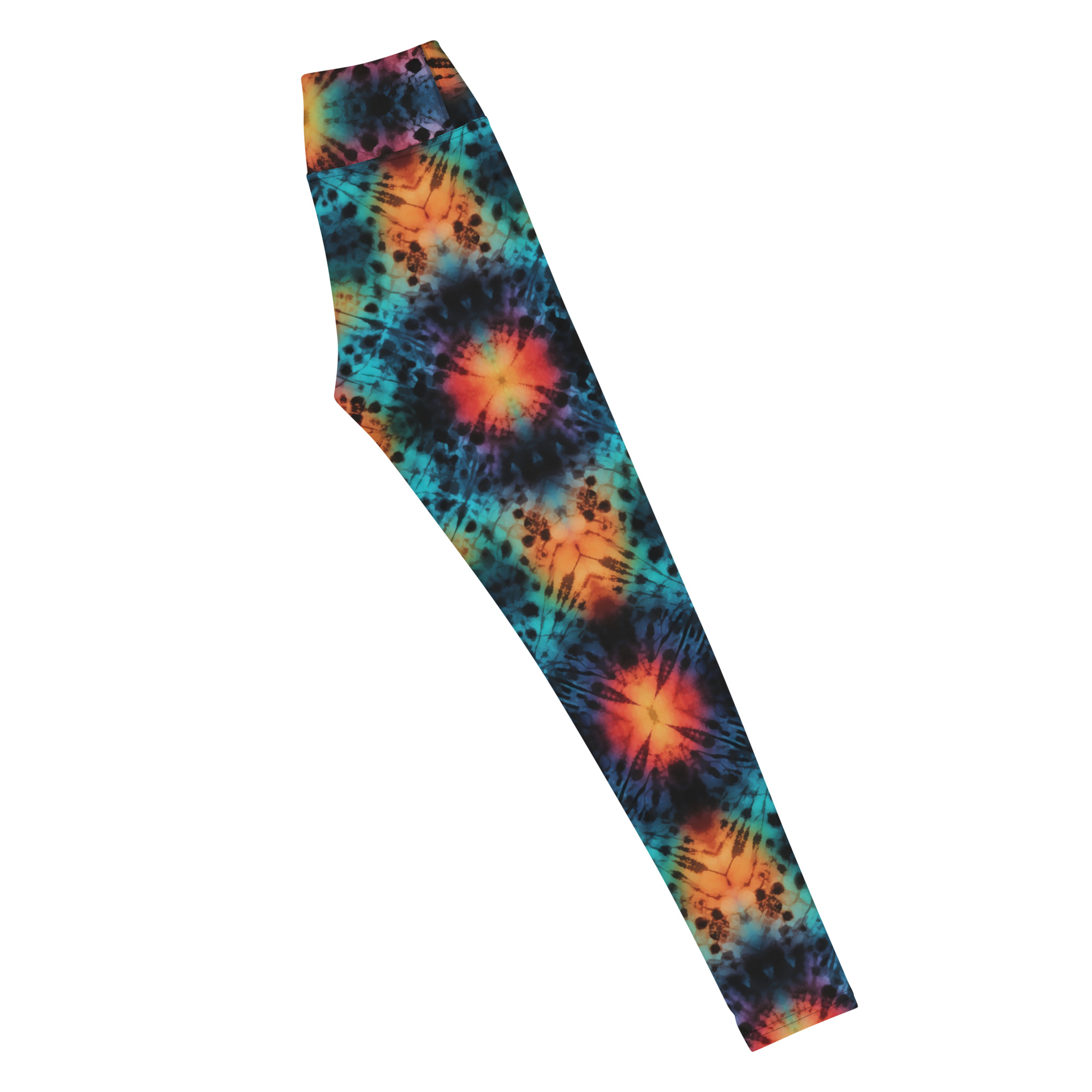 Dark Rainbow Tie Dye Leggings - Image 7