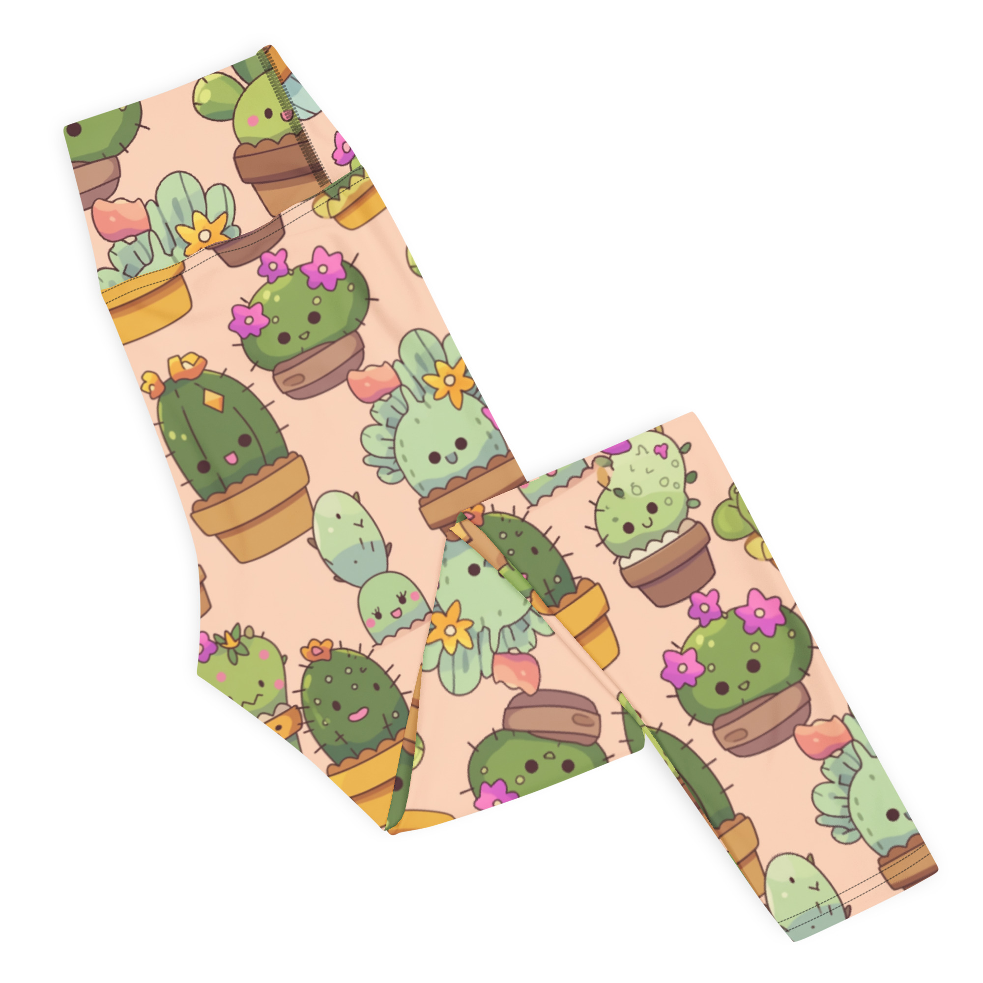 Smiling Cactus Garden Leggings