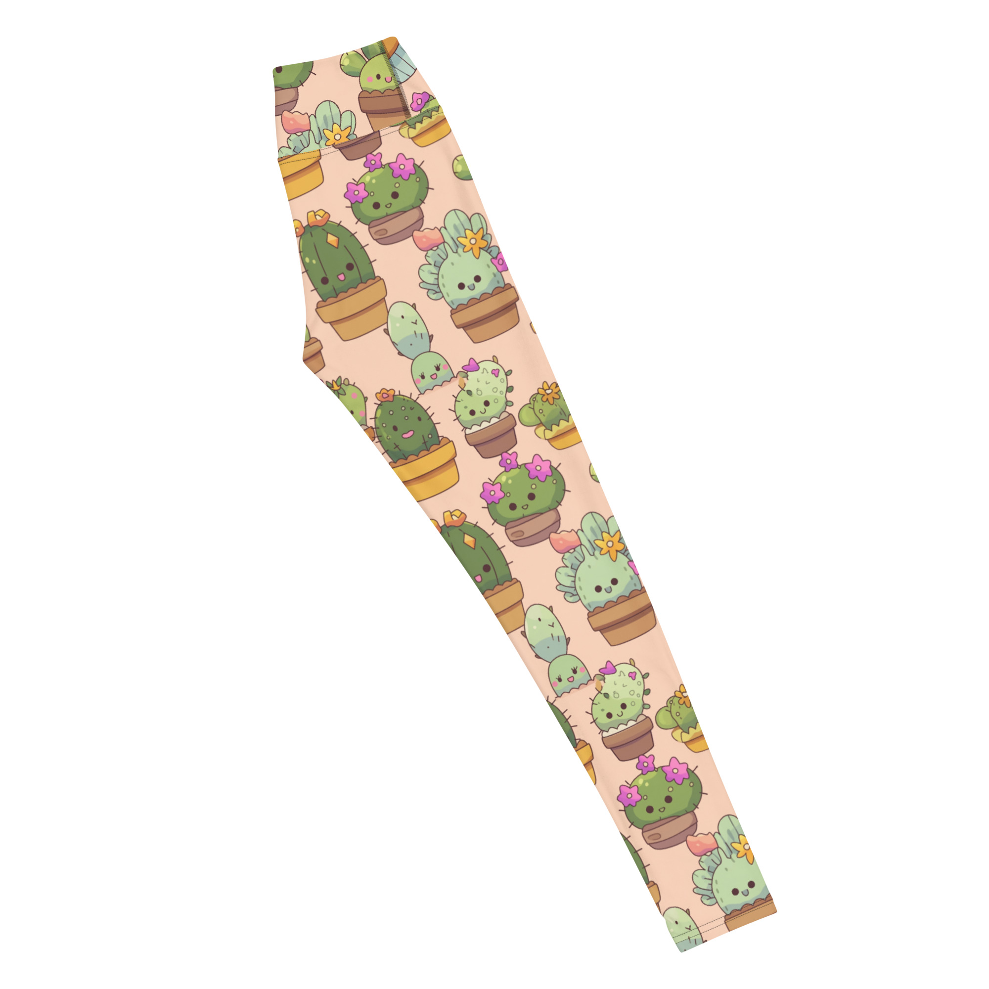 Smiling Cactus Garden Leggings - Image 7