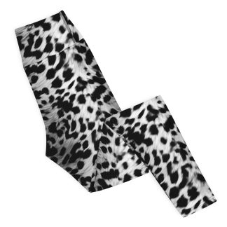 White Leopard Fur Leggings