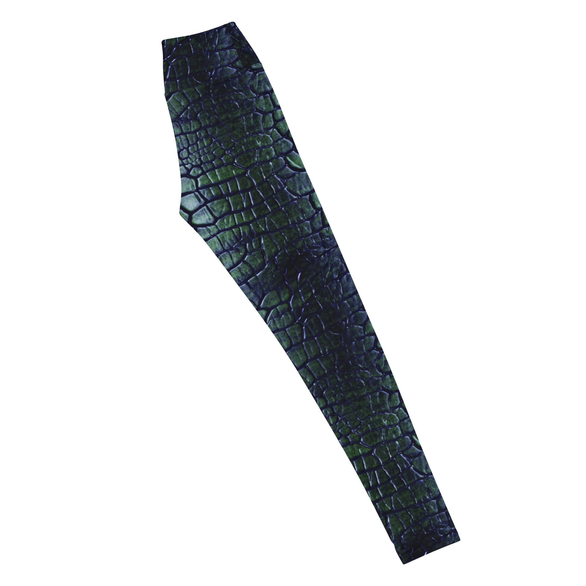Purple & Green Crocodile or Alligator Leggings - Image 7