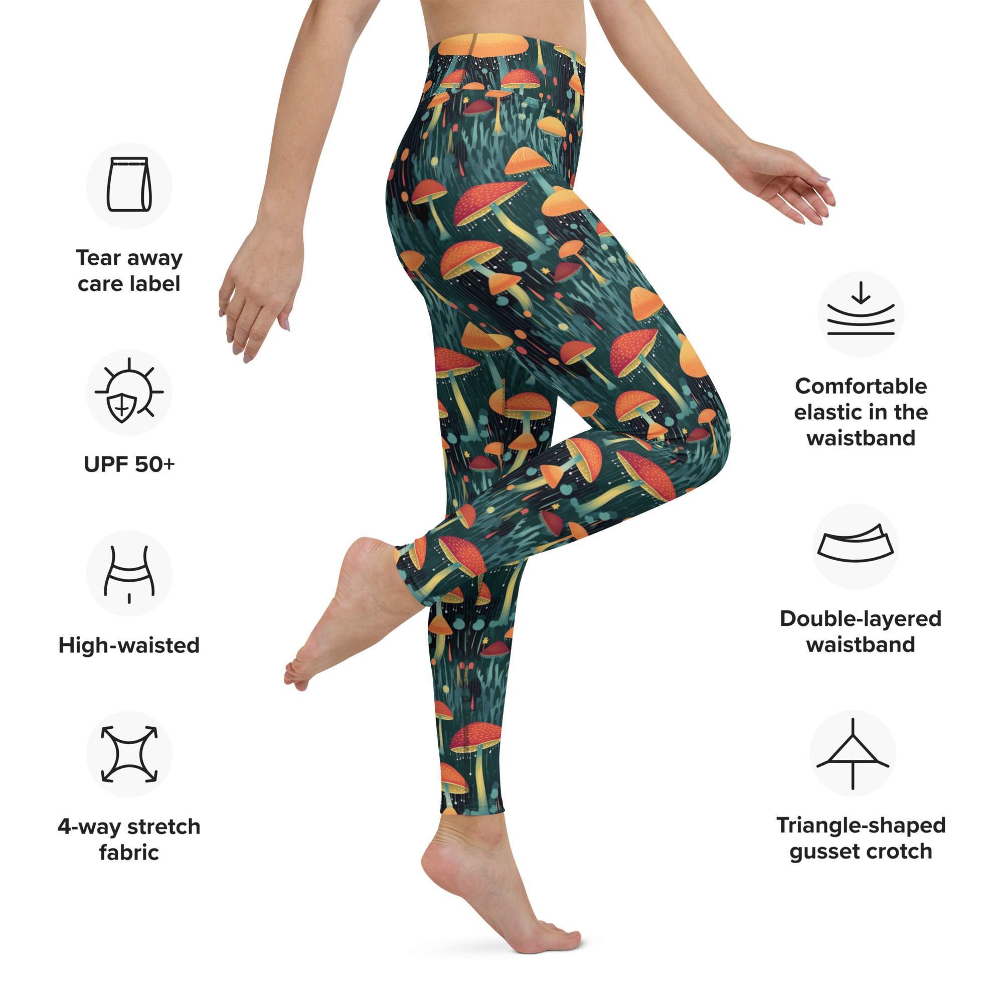 Drippy Mushrooms Leggings - Image 2