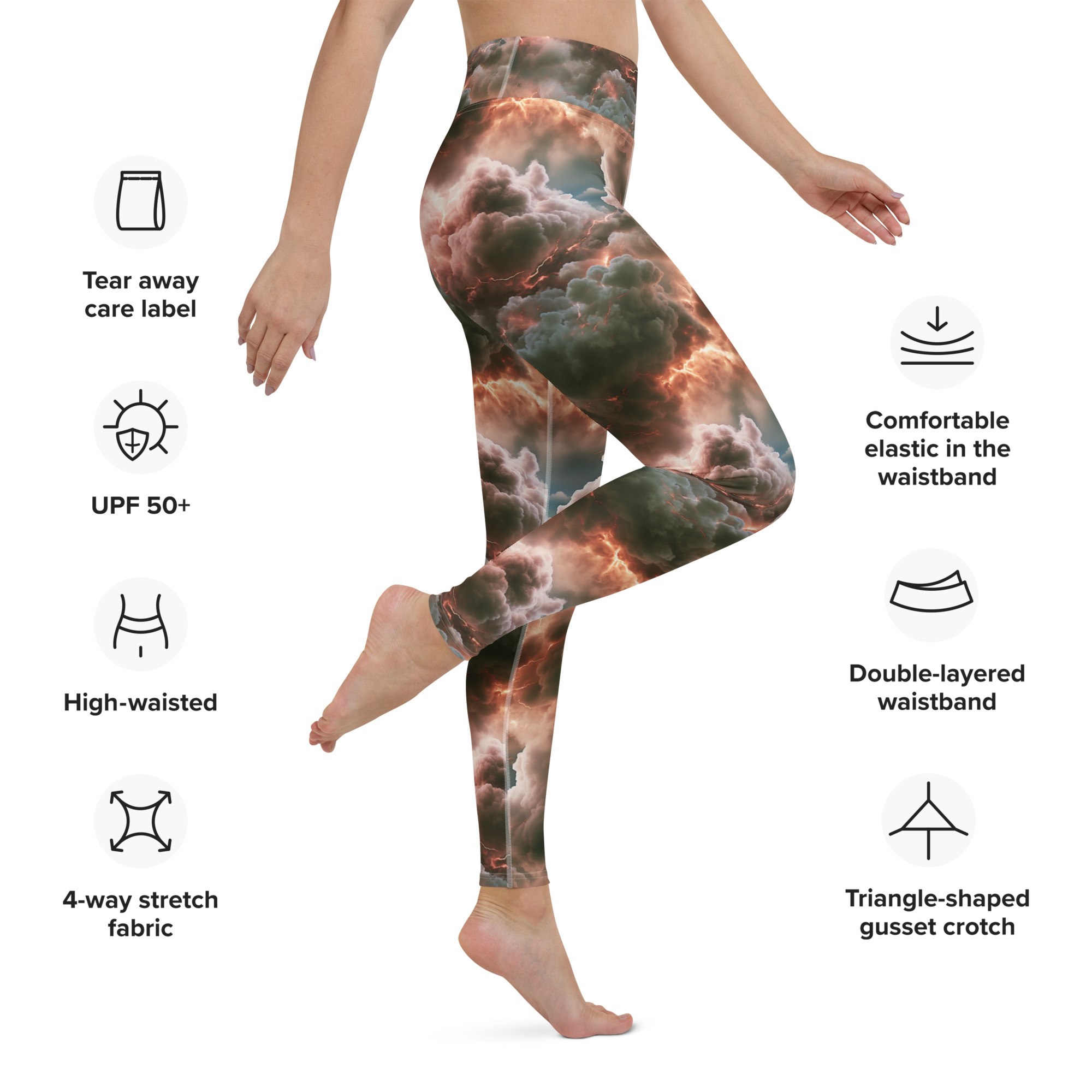 Earthtones Electric Thunderstorm Leggings - Image 2