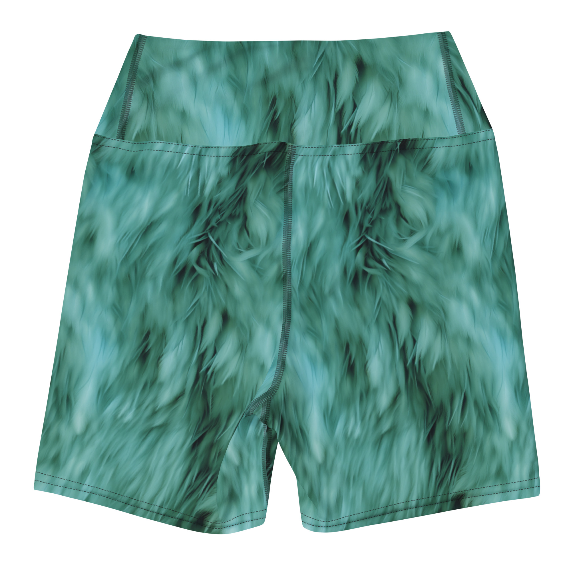Soft Turquoise Feathers Shorts - Image 3