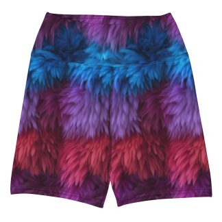 Fluffy Dark Rainbow Monster Fur Shorts