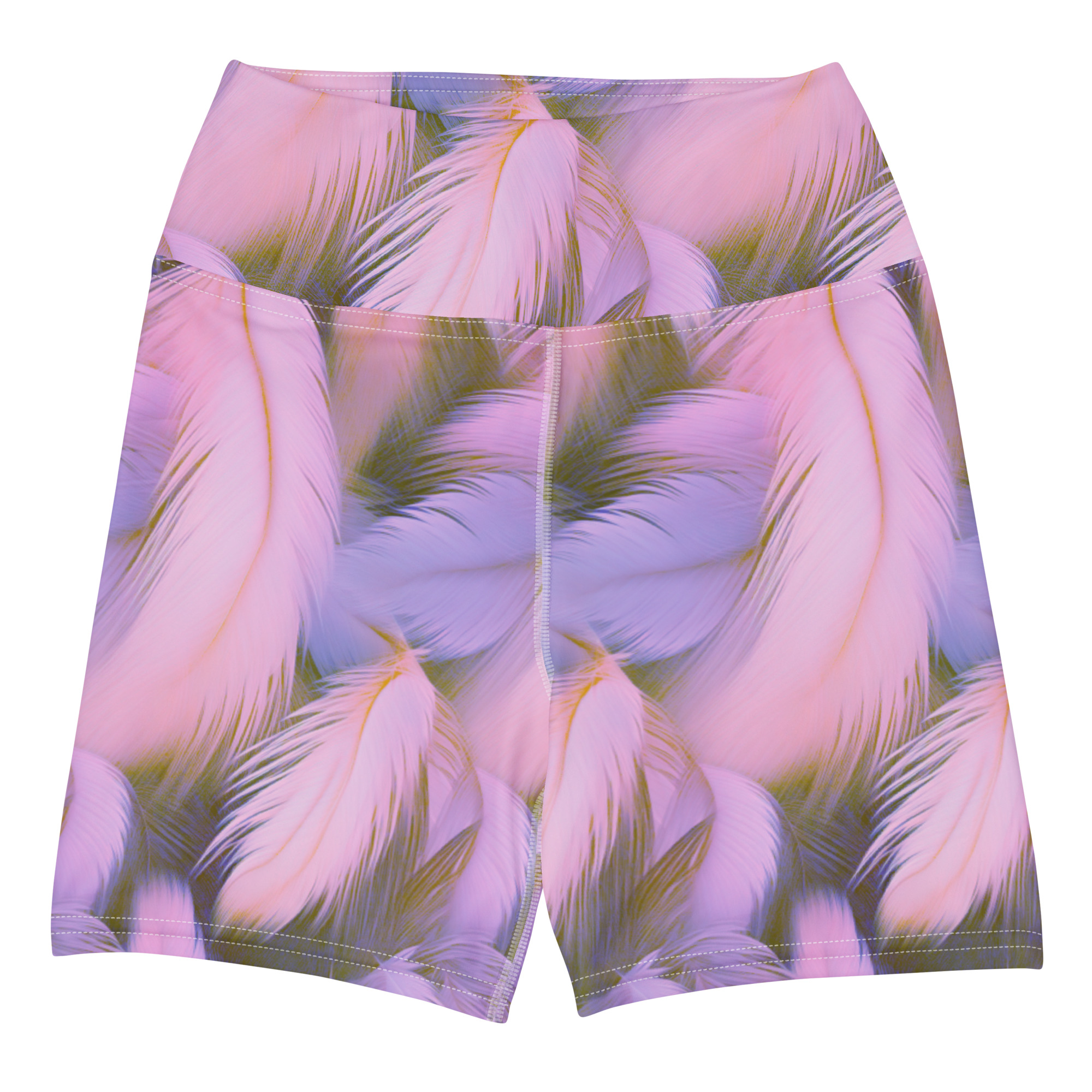 Purple & Pink Feathers Shorts