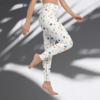 Planets In A White Sky Leggings