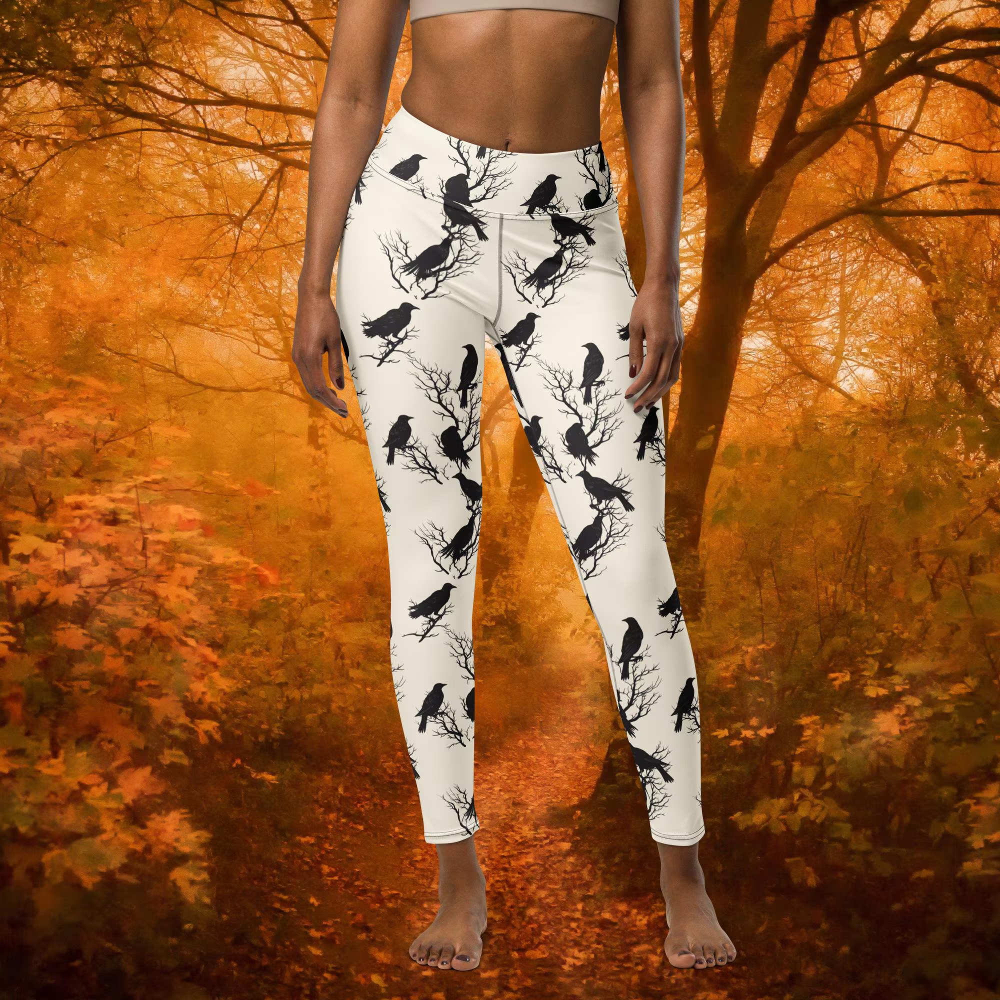 Crows On Bare Branches Leggings