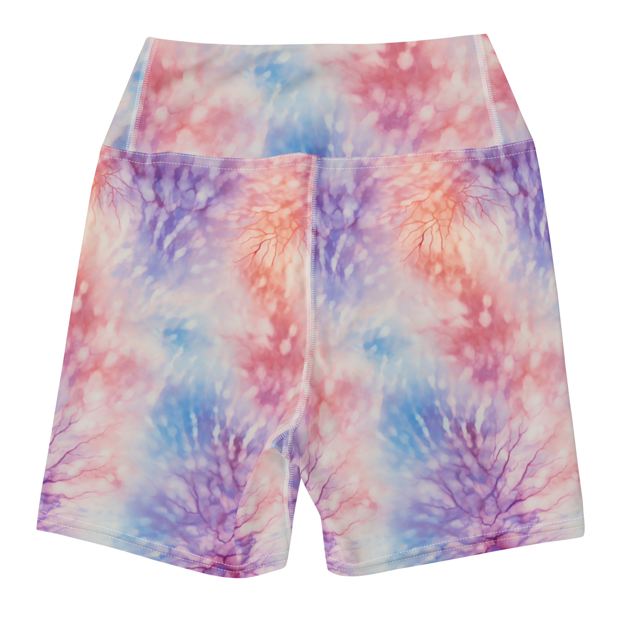 Vivid Batik Tie Dye Yoga Shorts - Image 4