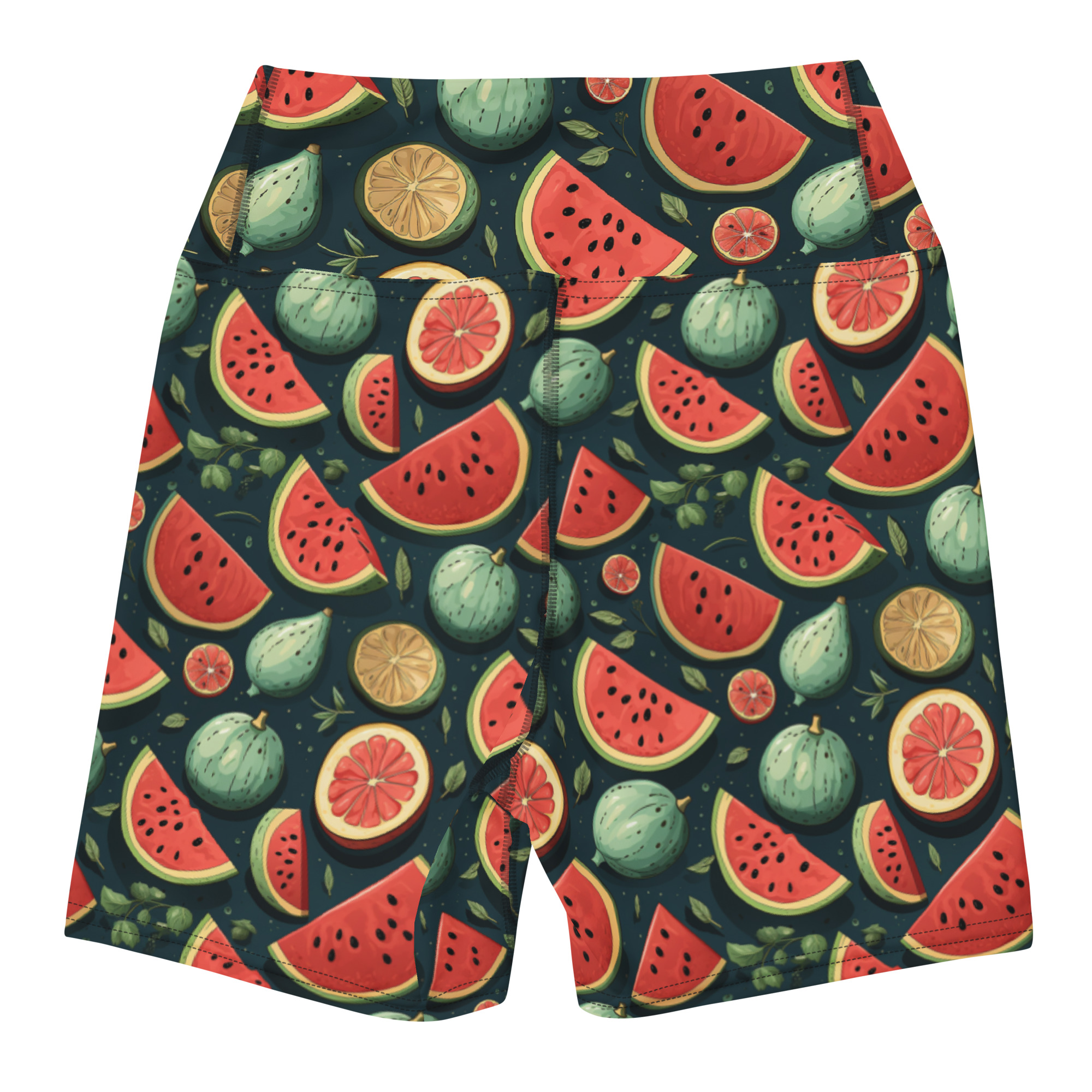 Watermelon & Citrus Yoga Shorts - Image 4