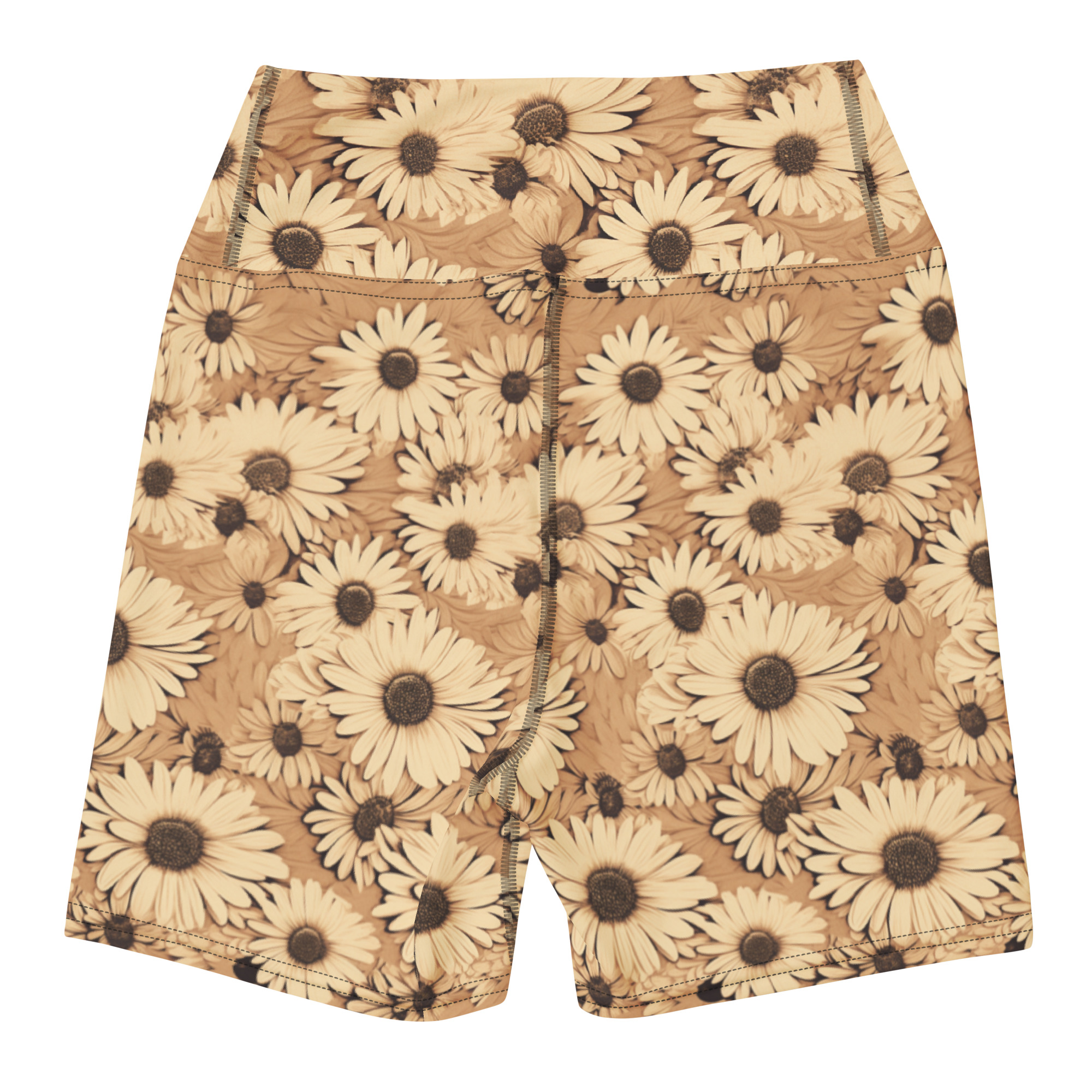 Daisies 3 Yoga Shorts - Image 4