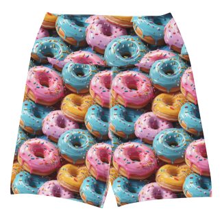 Rainbow Cake Donuts Yoga Shorts
