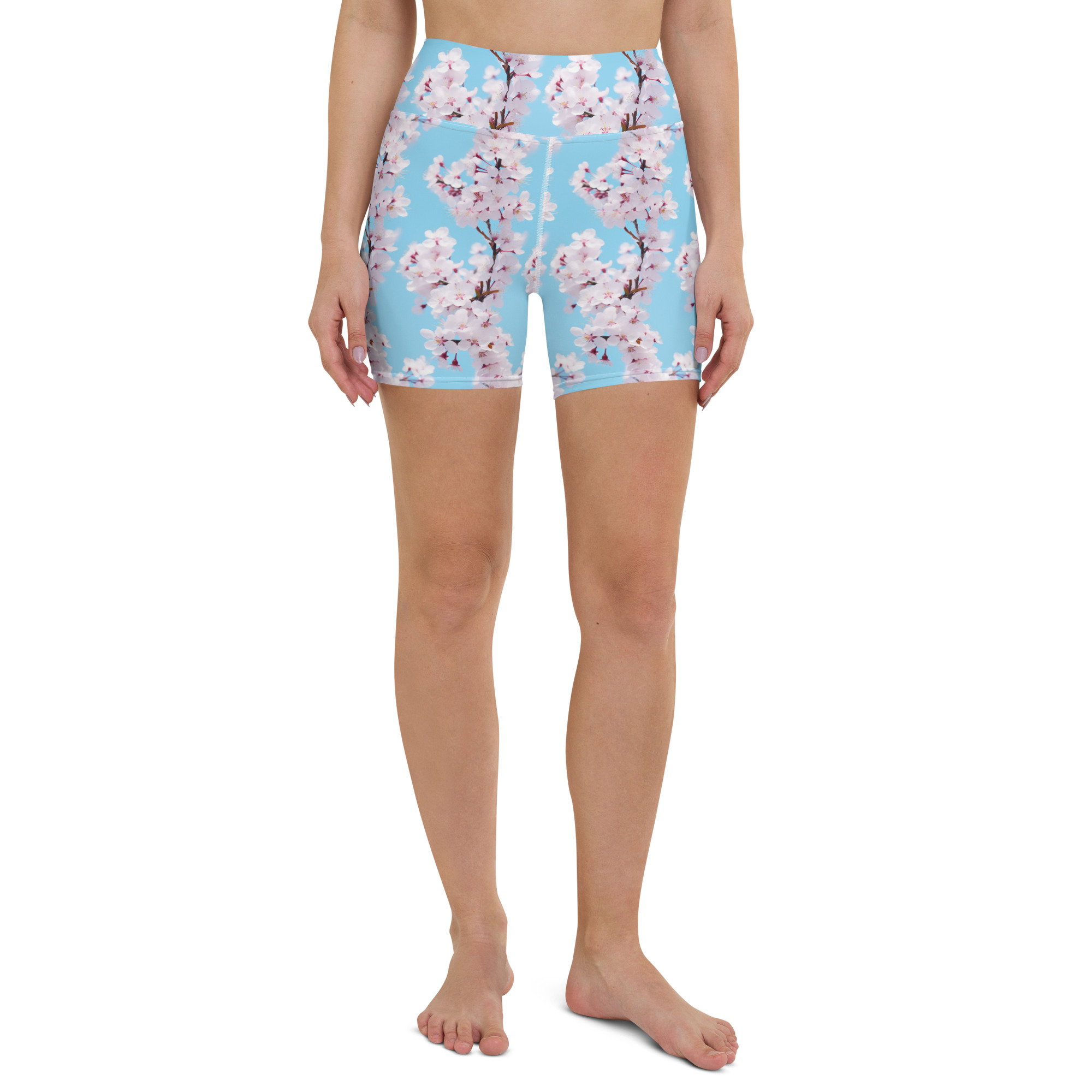 Cherry Blossom Yoga Shorts - Image 3