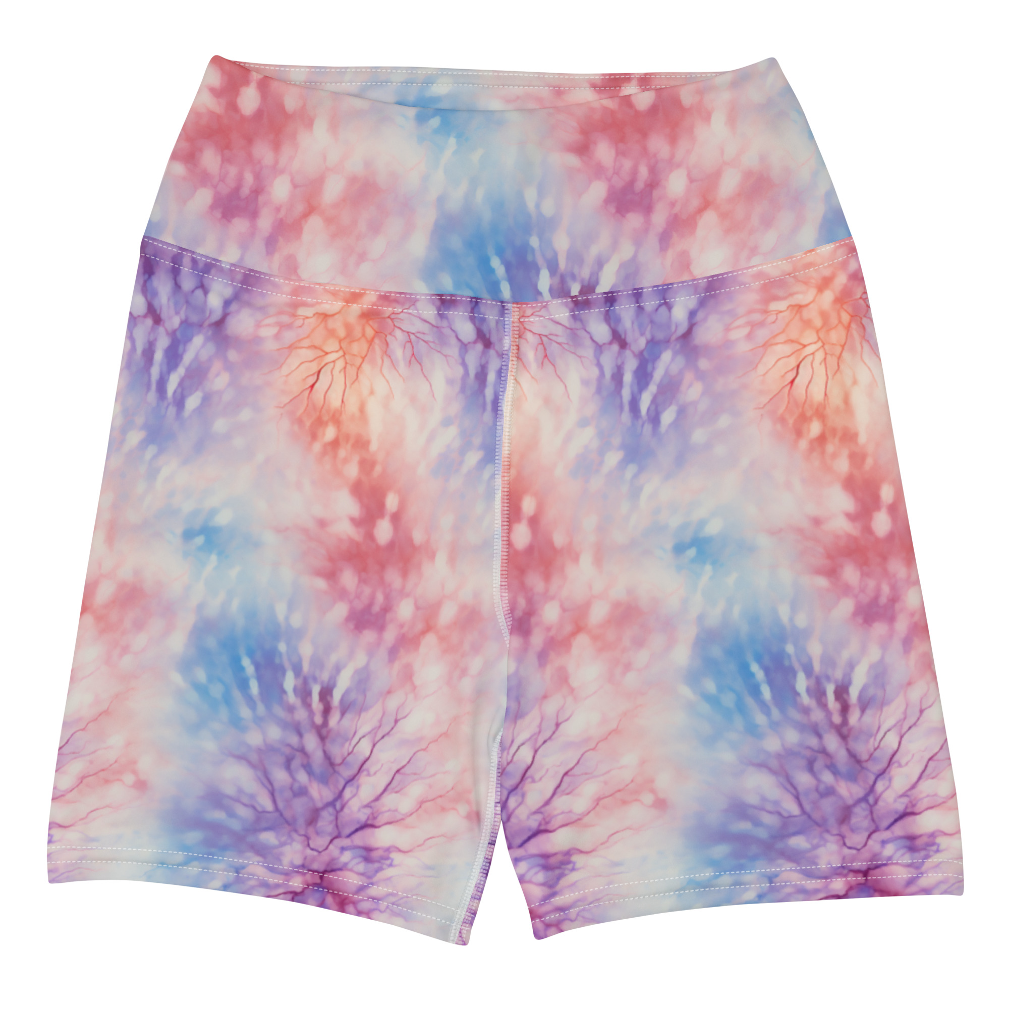 Vivid Batik Tie Dye Yoga Shorts