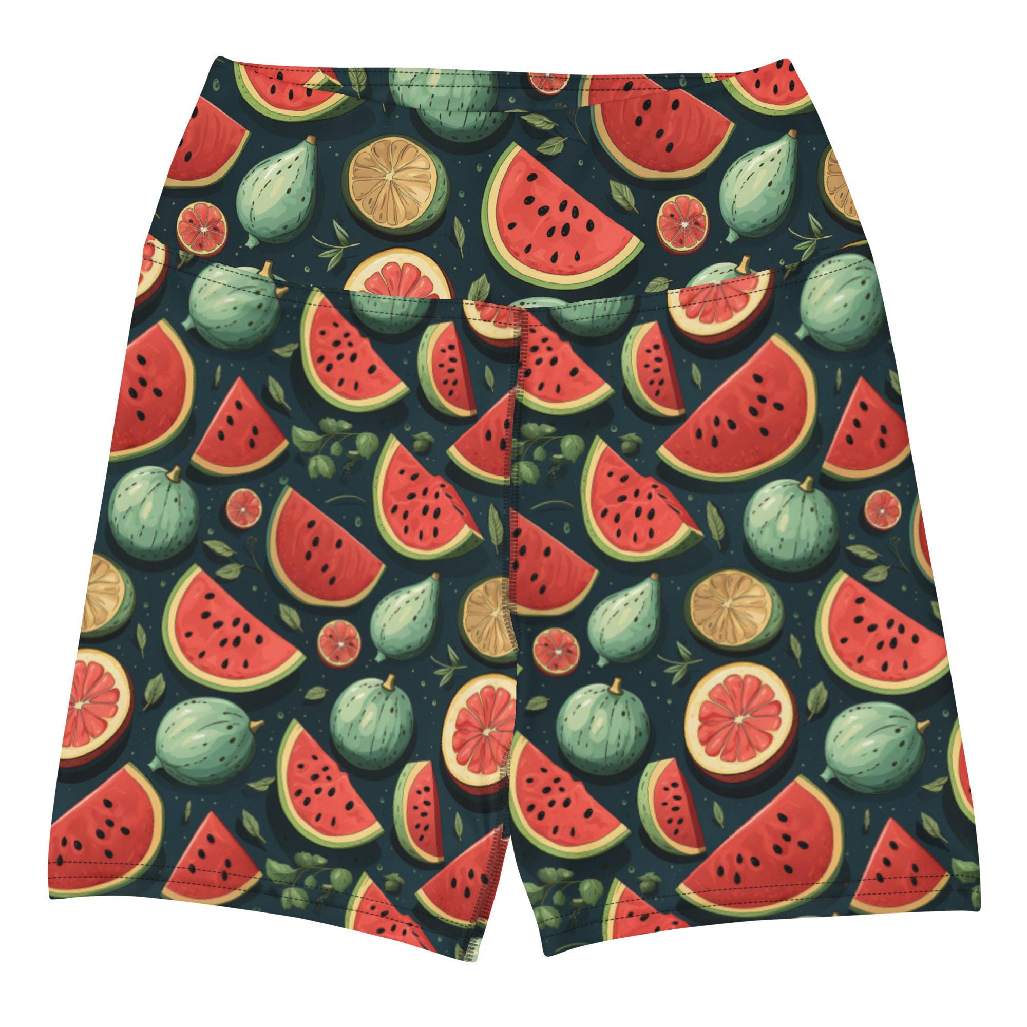 Watermelon & Citrus Yoga Shorts