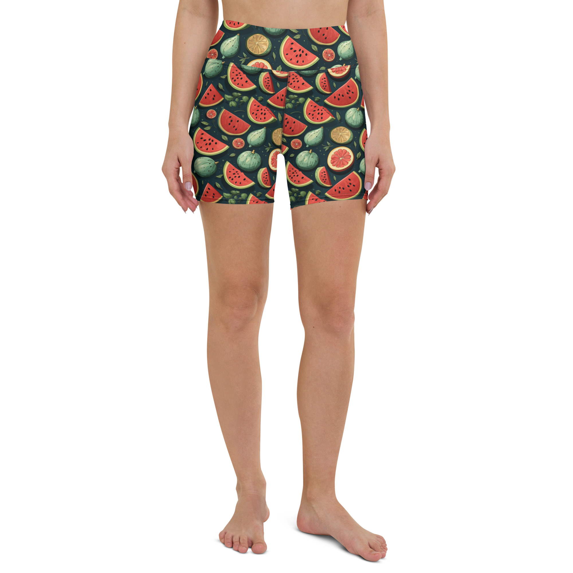 Watermelon & Citrus Yoga Shorts - Image 3