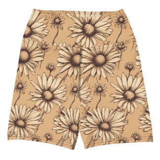 Daisies 2 Yoga Shorts