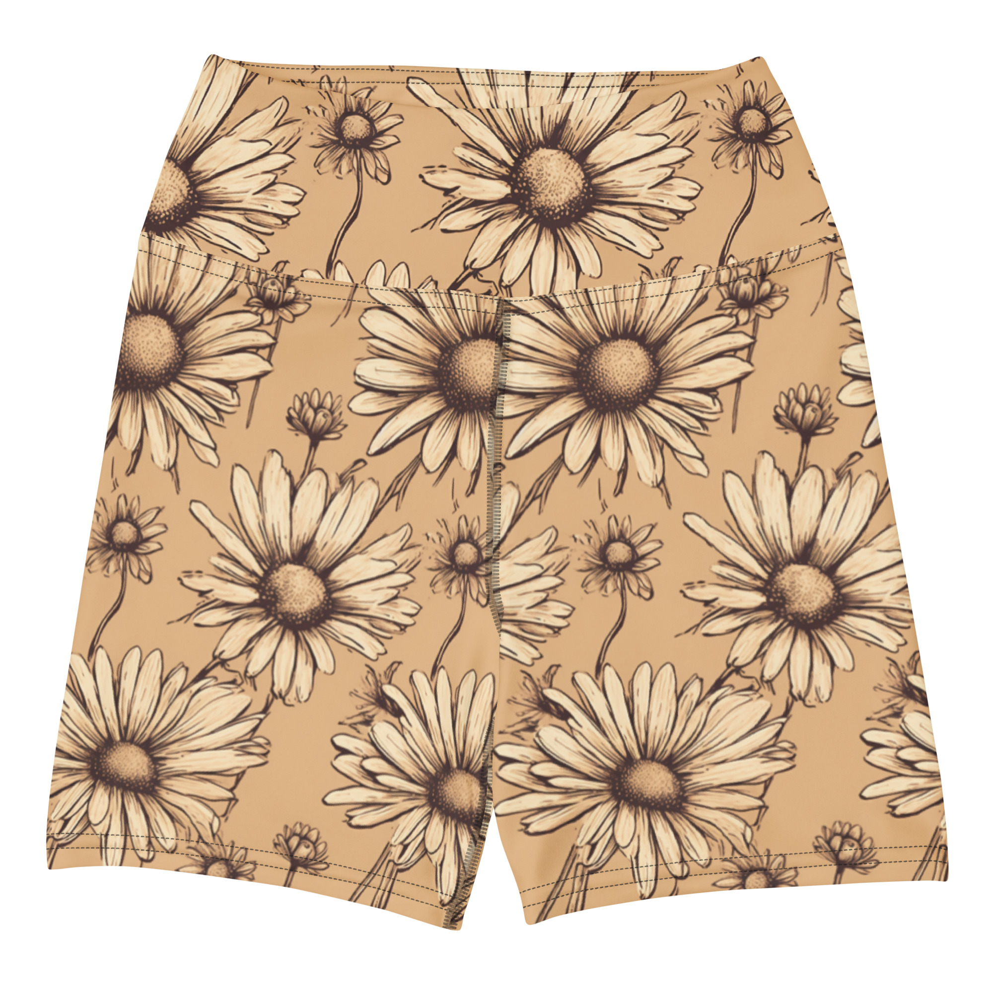 Daisies 2 Yoga Shorts