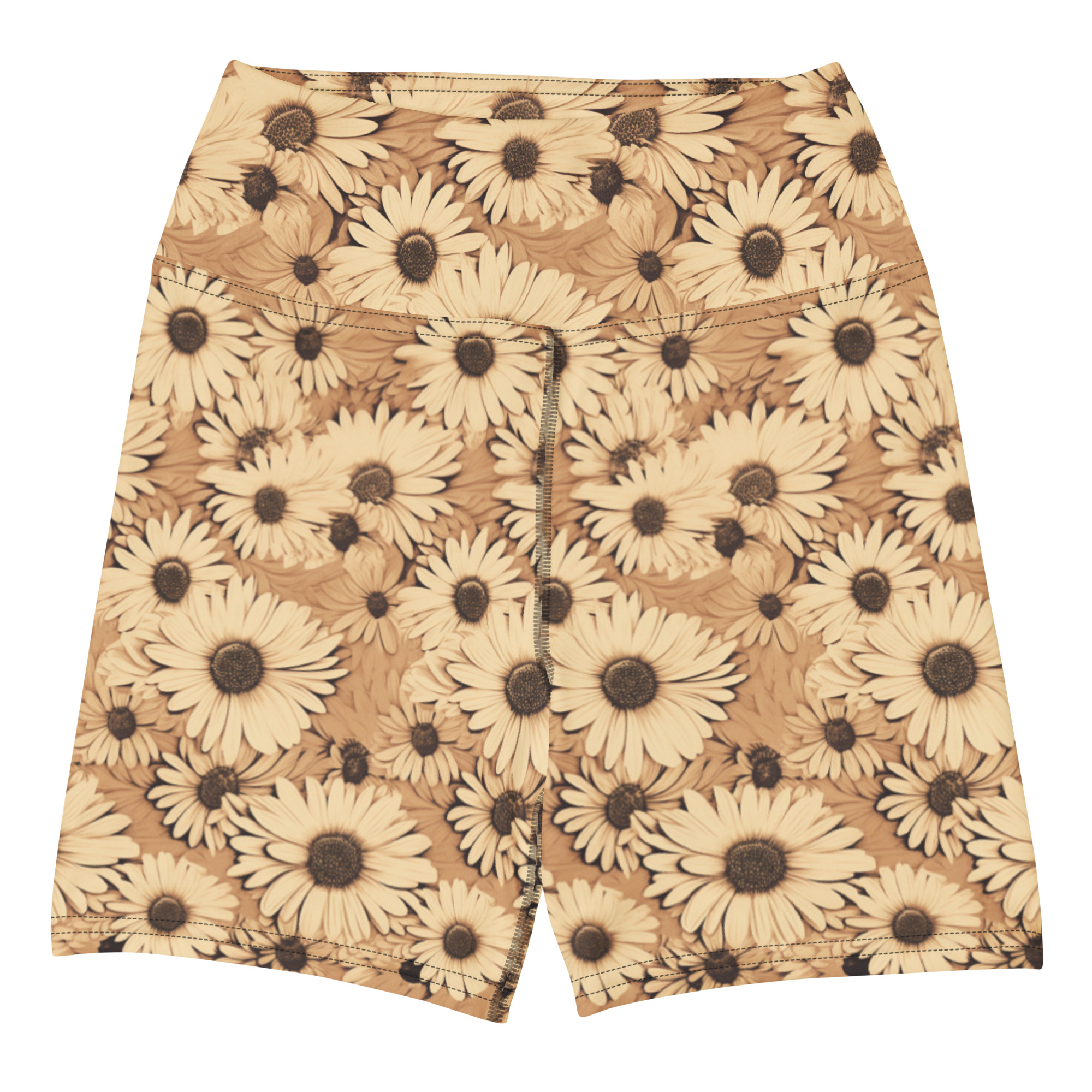 Daisies 3 Yoga Shorts